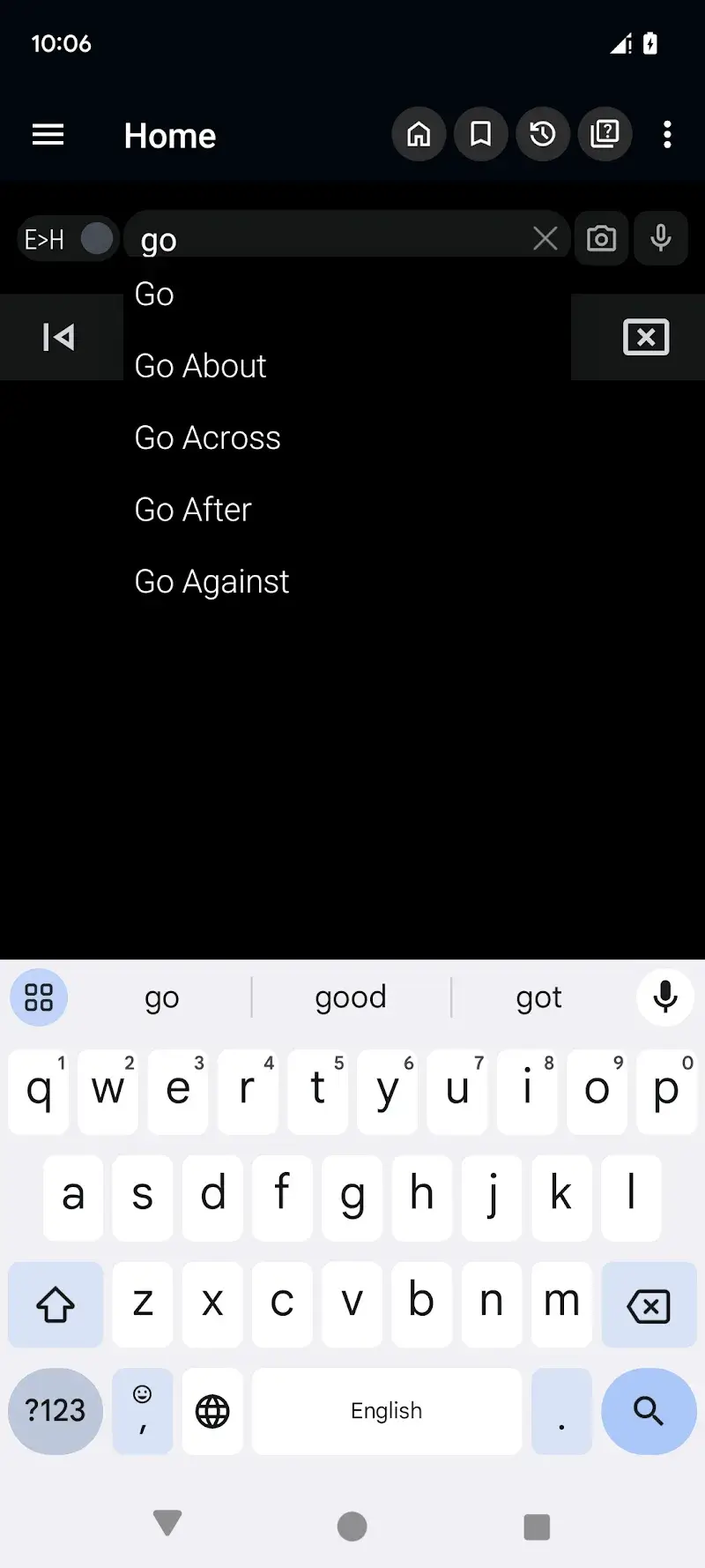 Screenshot do Dicionário Inglês Hindi 3