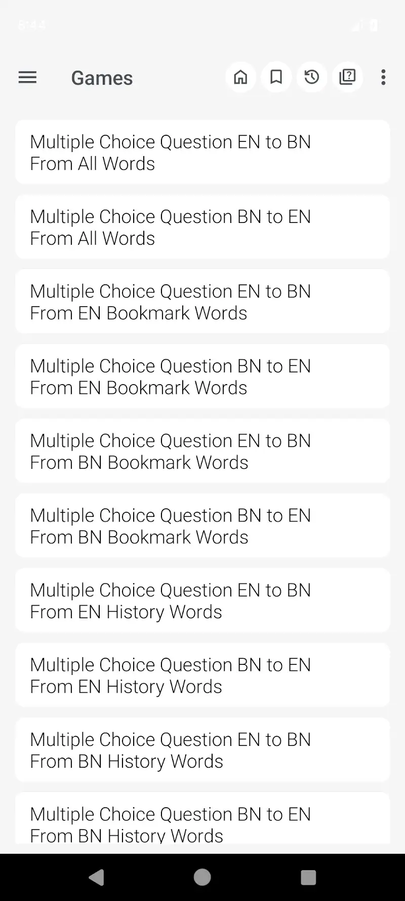 Screenshot do Dicionário Inglês Hindi 6