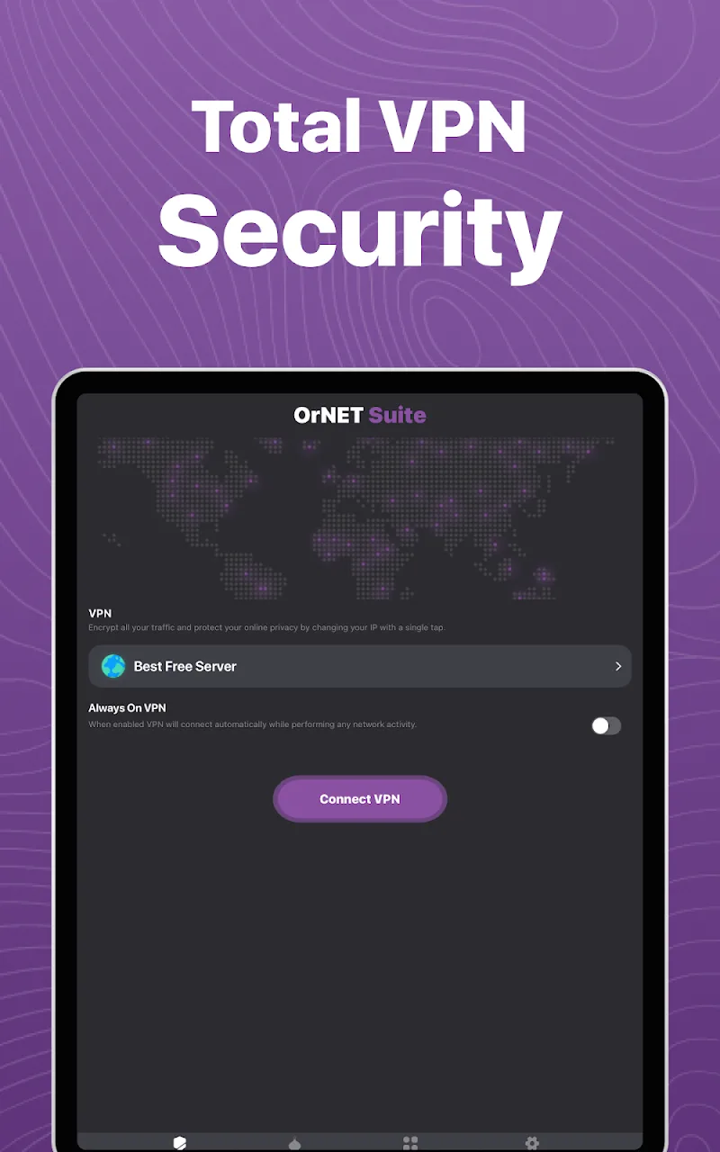 Captura de tela 1 do OrNET VPN
