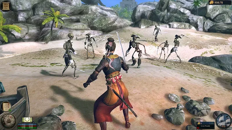 Tangkapan layar gameplay Pirates Flag 3