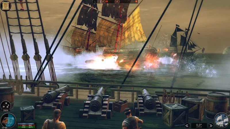 Tangkapan layar gameplay Pirates Flag 2