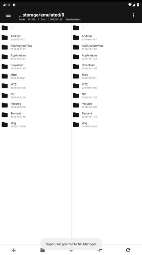 ภาพหน้าจอ NP Manager 3