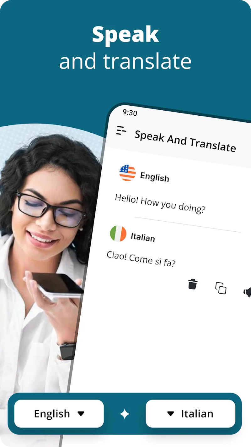 Captura de pantalla de Speak & Translate 1