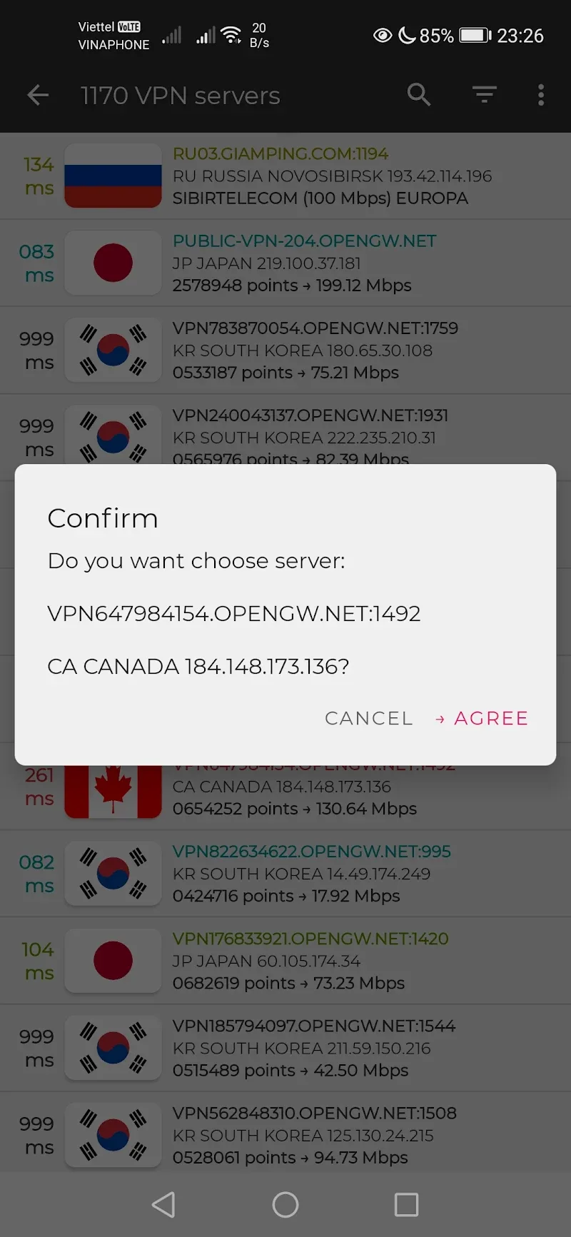 VPN Gate captura de tela 6