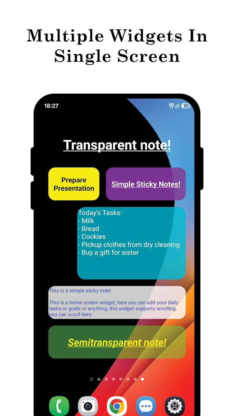 A Simple Sticky Note + Widget app preview 1