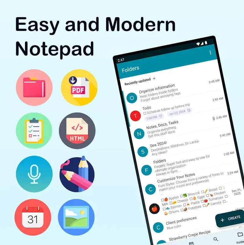Teka Notes - Notepad Screenshot 1