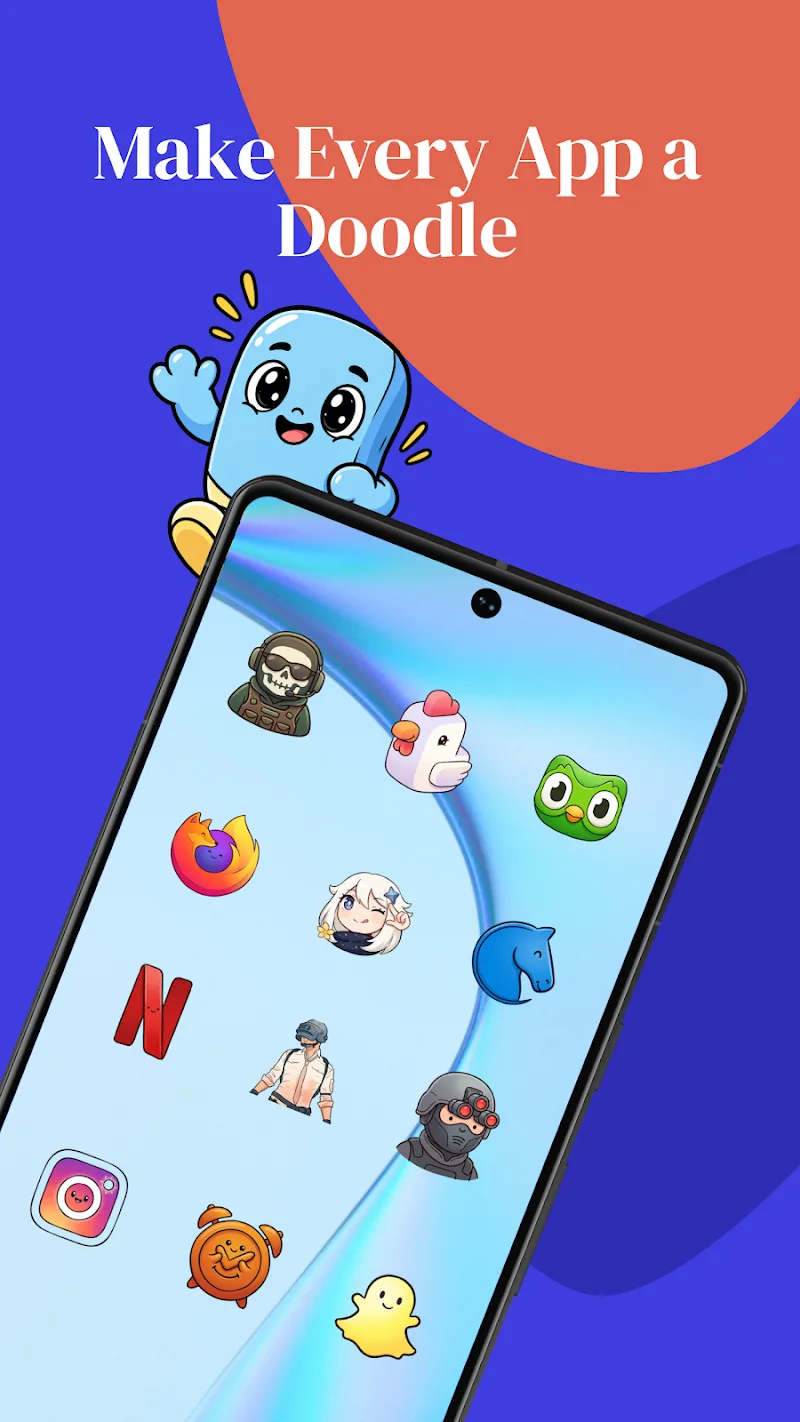 Captura de tela de prévia 1 de Doodle - Cartoon Icon Pack