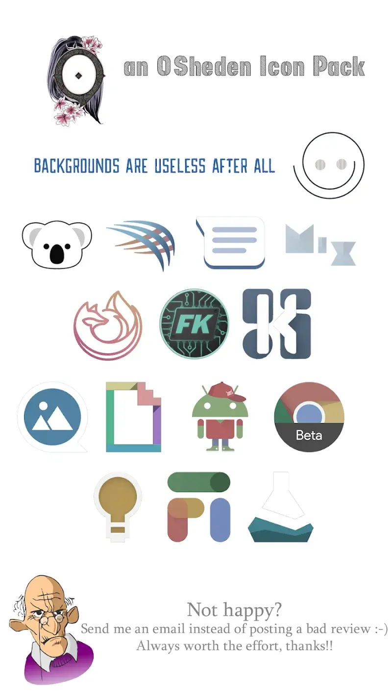 Prévia da captura de tela do Distraction Icon Pack 2