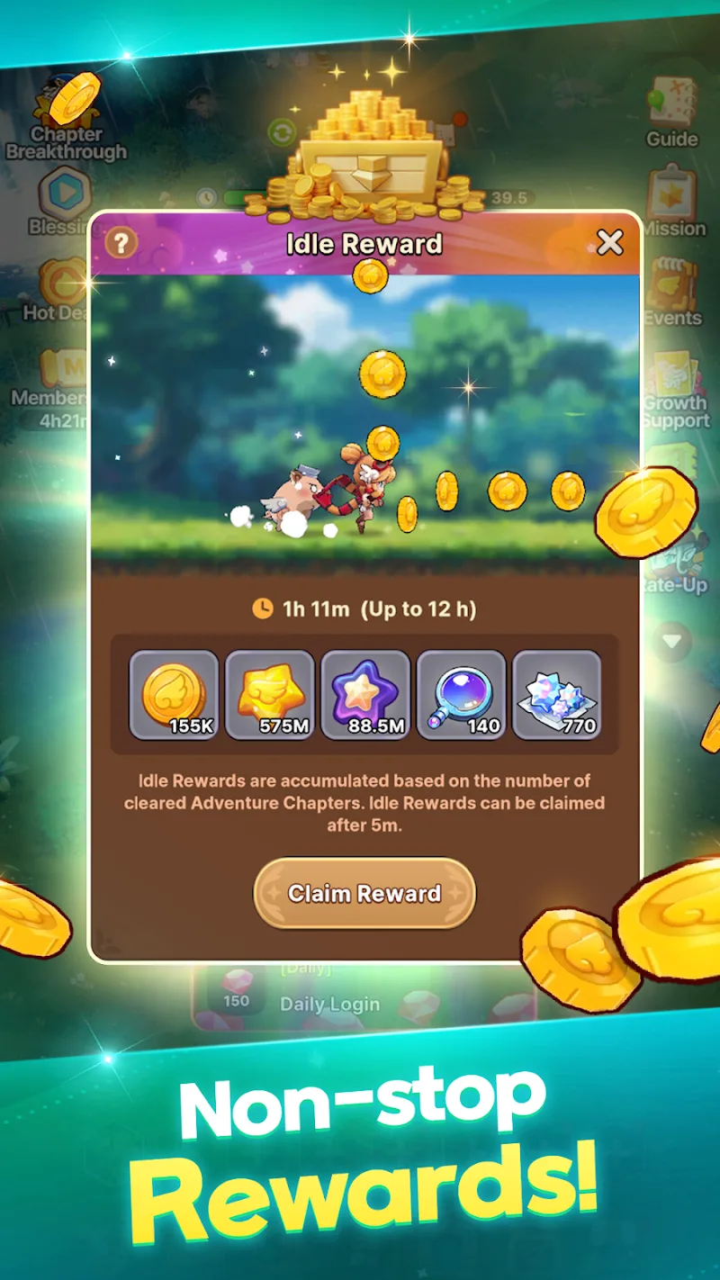 Captura de tela 2 de Gale Knights Idle RPG