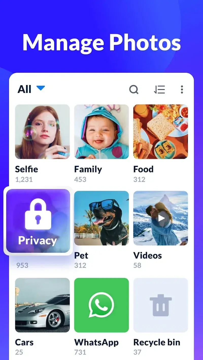 Capture d'écran 1 de XGallery v2.1.8 APK