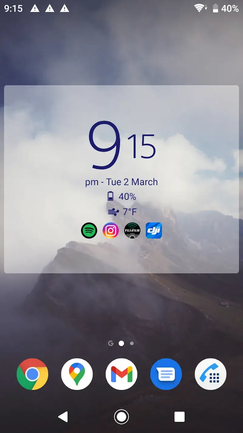 Digital Clock and Weather Widget ตัวอย่างที่ 2