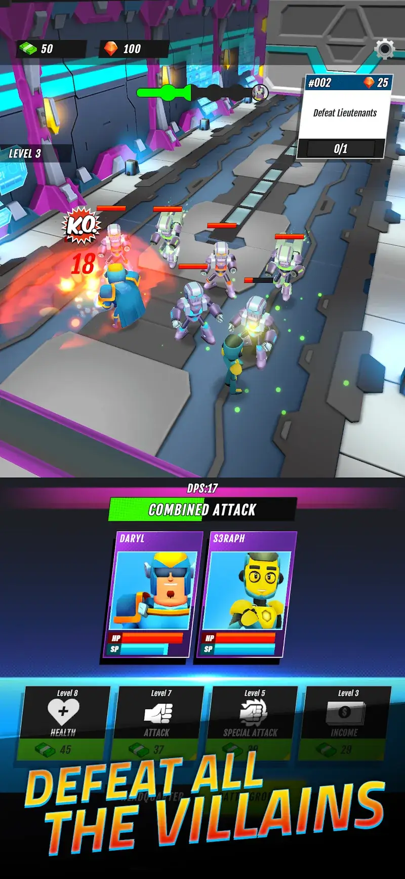 Superheroes Idle RPG League ภาพหน้าจอ 5