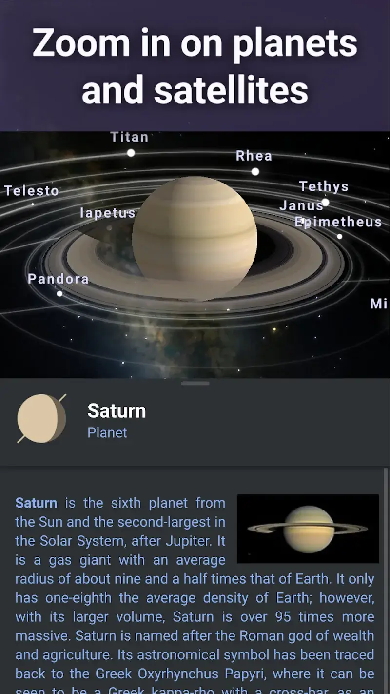 Tangkapan layar Stellarium Plus 5