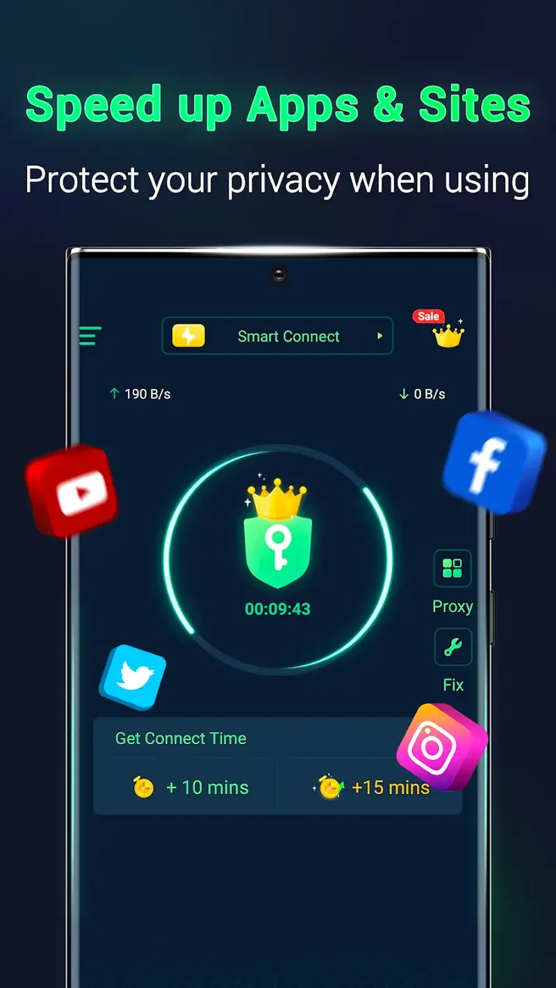 Tangkapan layar aplikasi MATE VPN 3