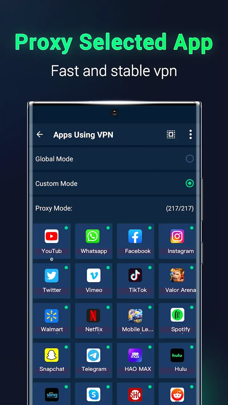 Tangkapan layar aplikasi MATE VPN 5
