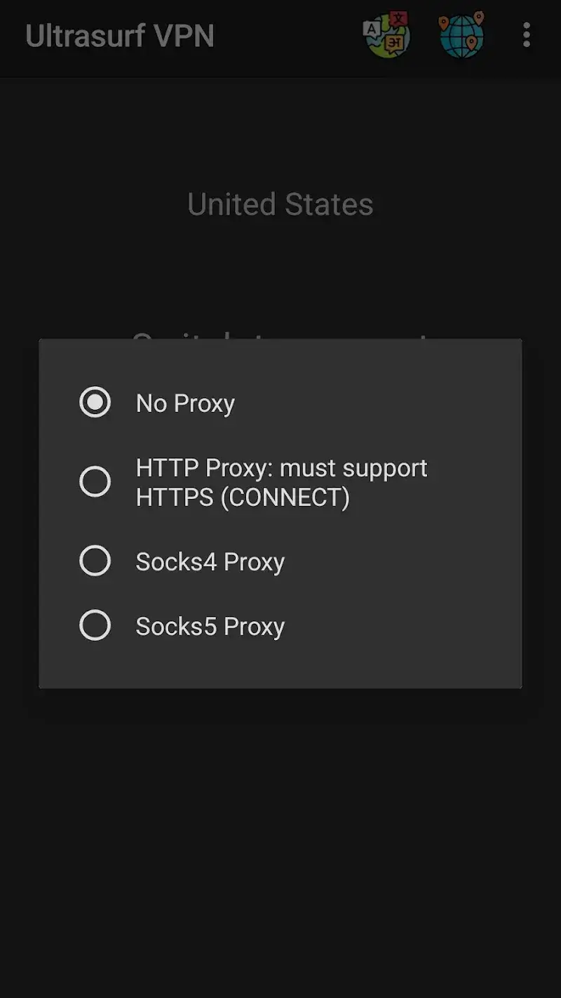 Captura de pantalla de Ultrasurf VPN 5