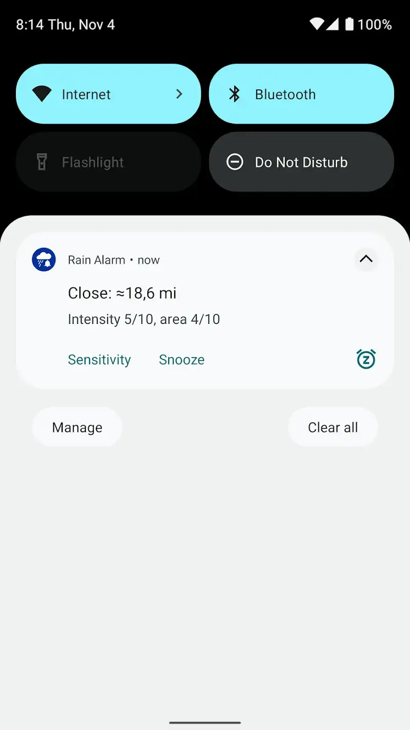 Rain Alarm 스크린샷 2