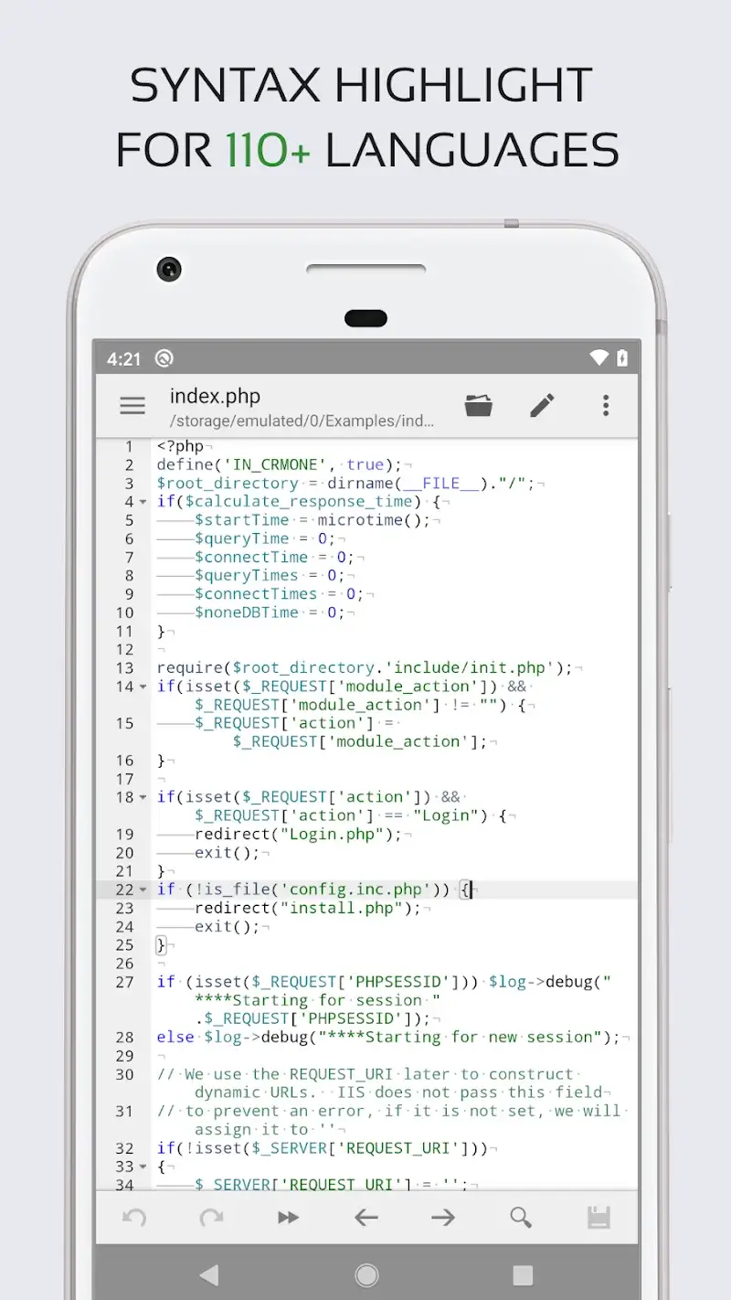 Code Editor screenshot 1