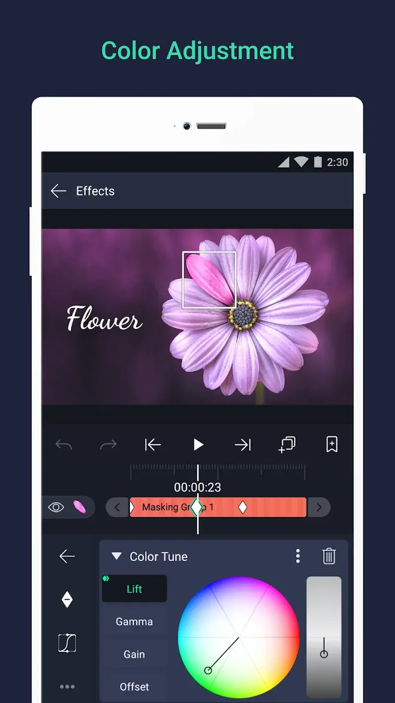 Tampilan preview timeline editing Alight Motion 2