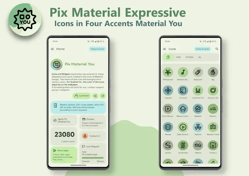 Pix Material Expressive Icons Capture d'écran 1