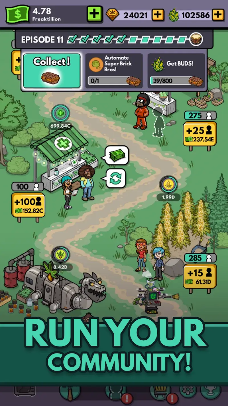 Bud Farm: Idle Tycoon captura de pantalla 1
