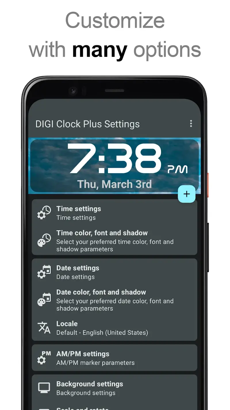 DIGI Clock Widget Plus スクリーンショット 3