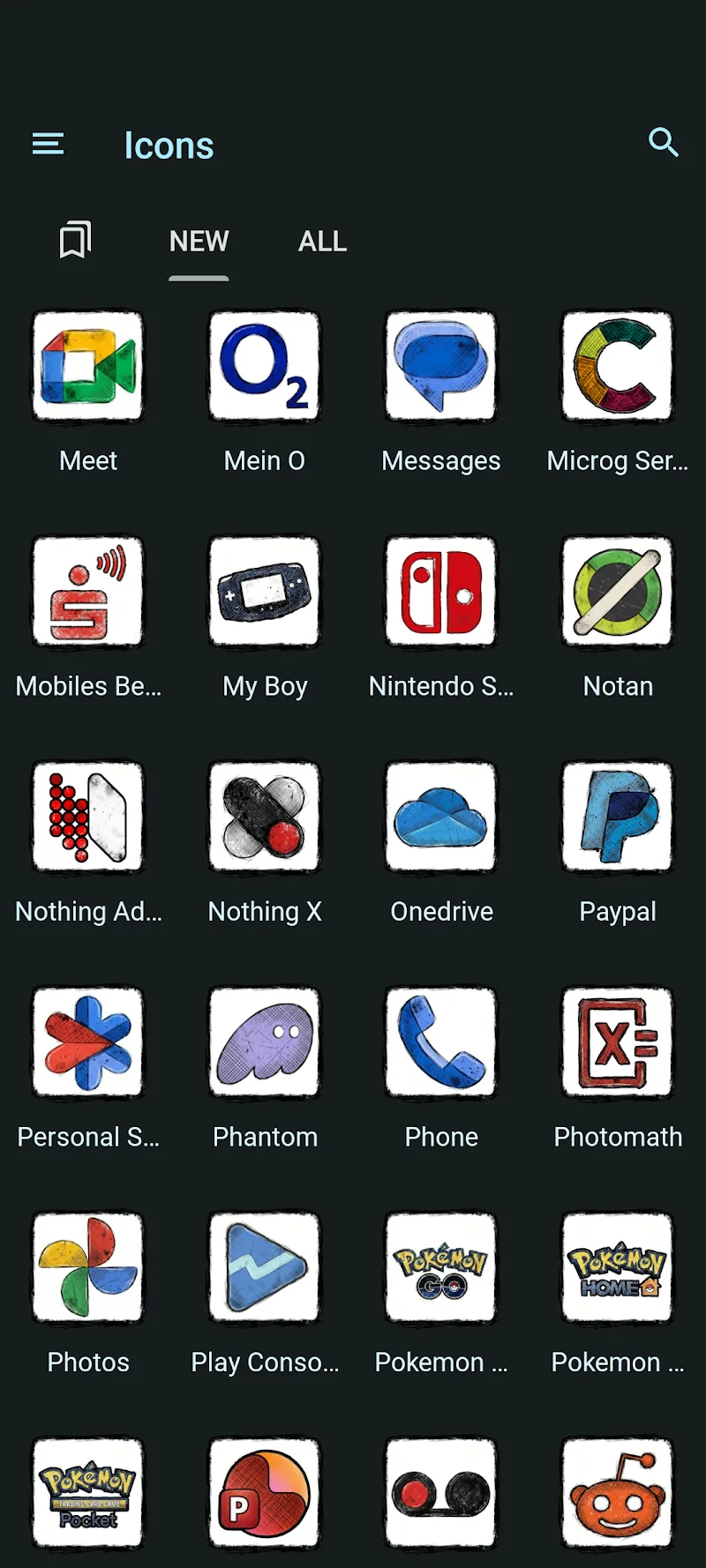 Captura de pantalla de InkFlow Icon Pack 4