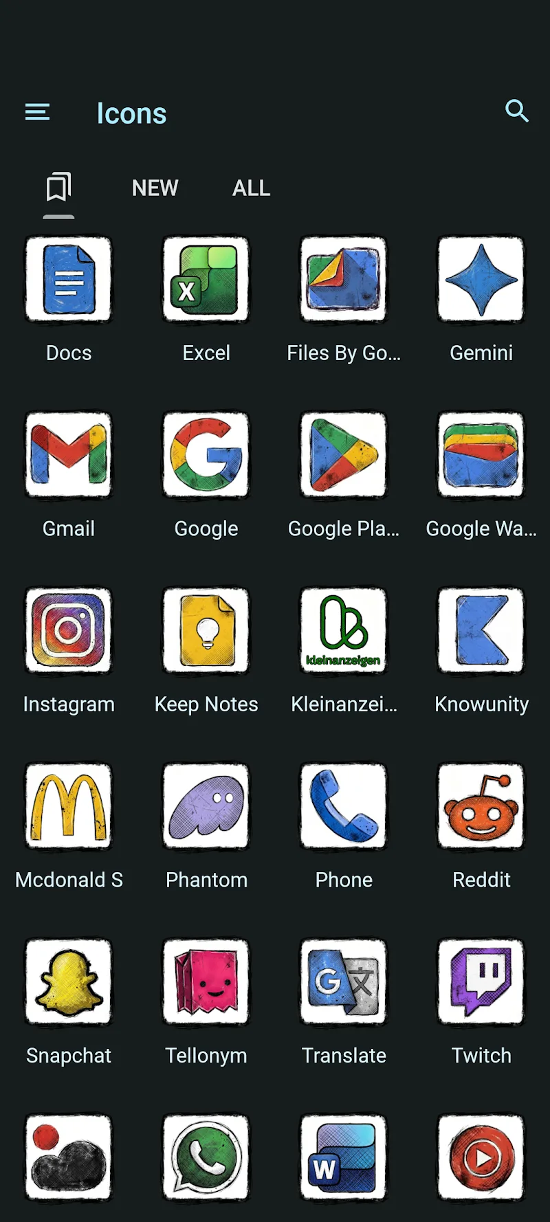Captura de pantalla de InkFlow Icon Pack 5
