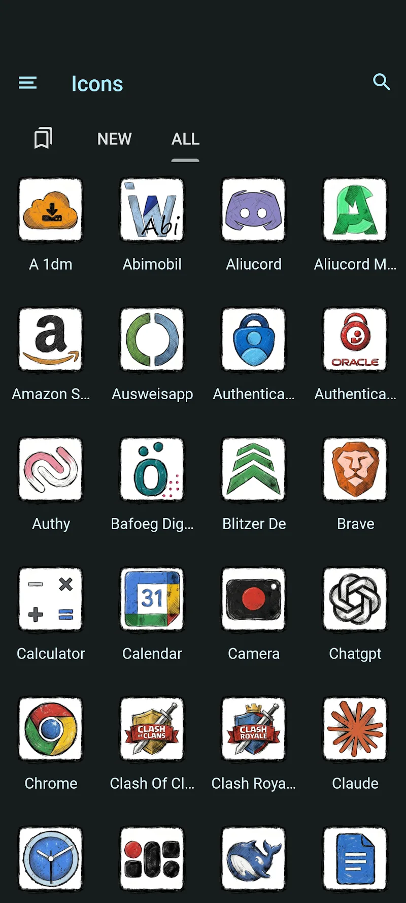 Captura de pantalla de Ink,Flow Icon Pack 2