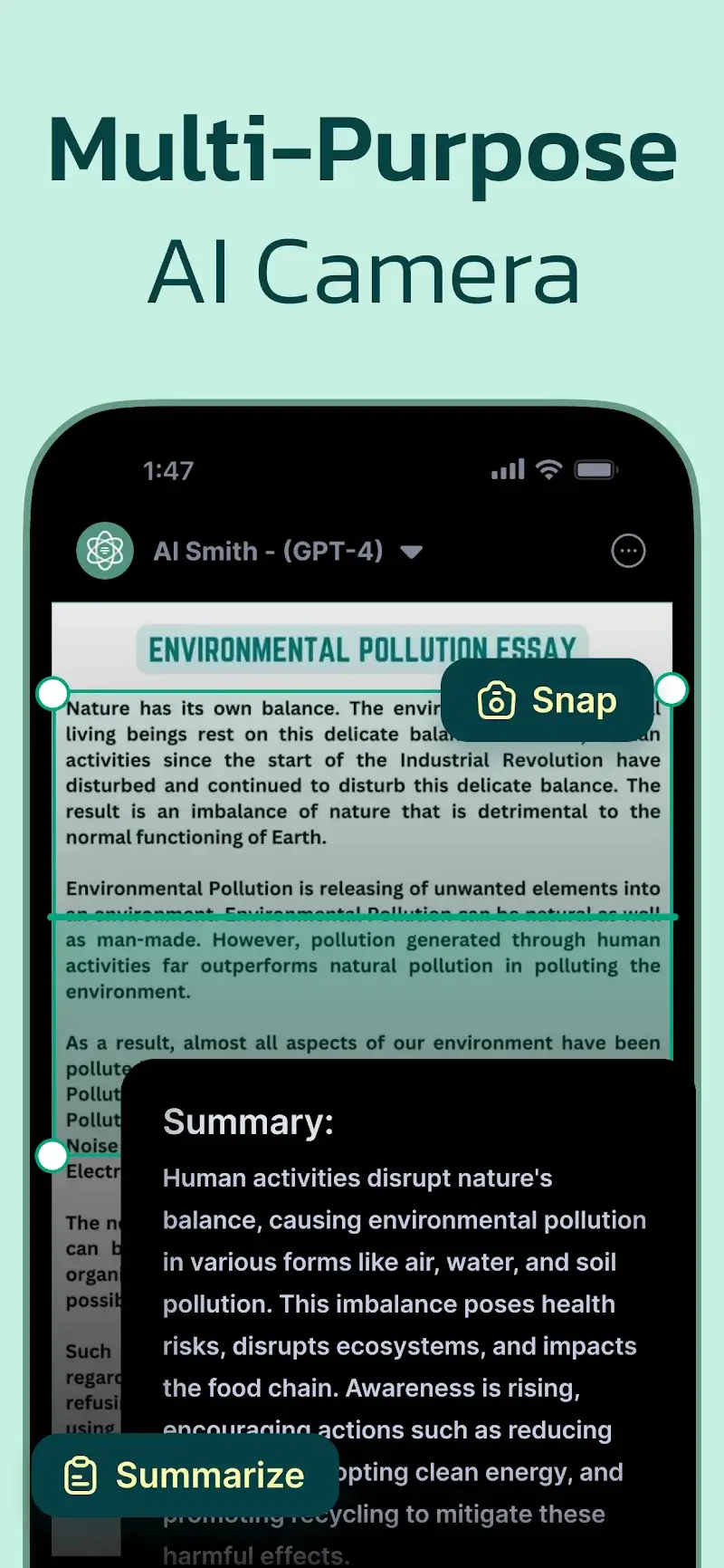 Screenshot aplikasi AI Chat Smith 5