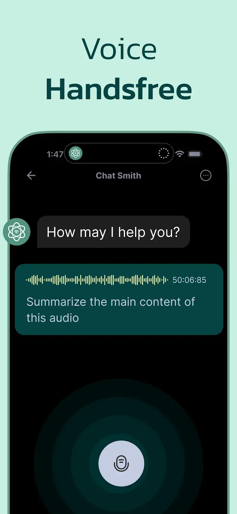 Screenshot aplikasi AI Chat Smith 2