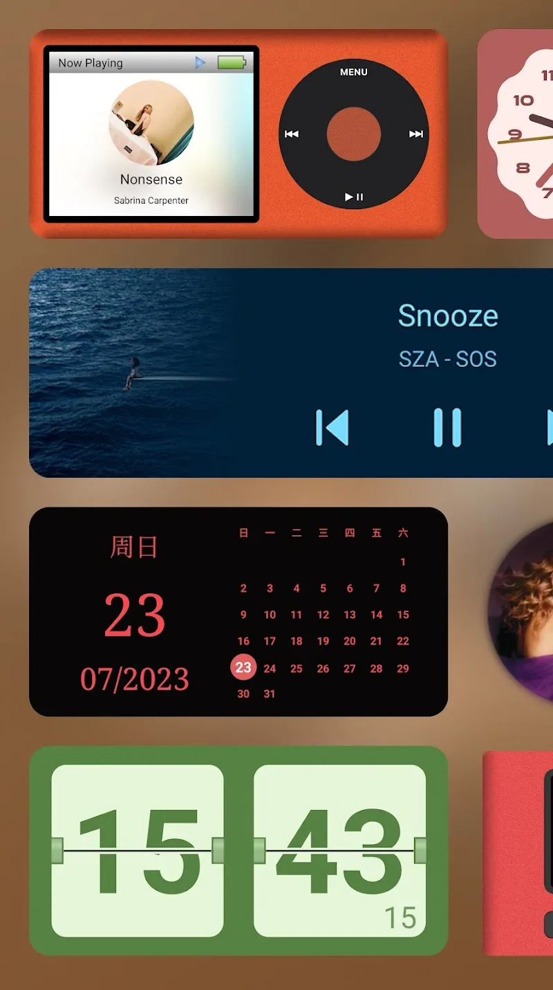 Cuplikan layar Widget 3