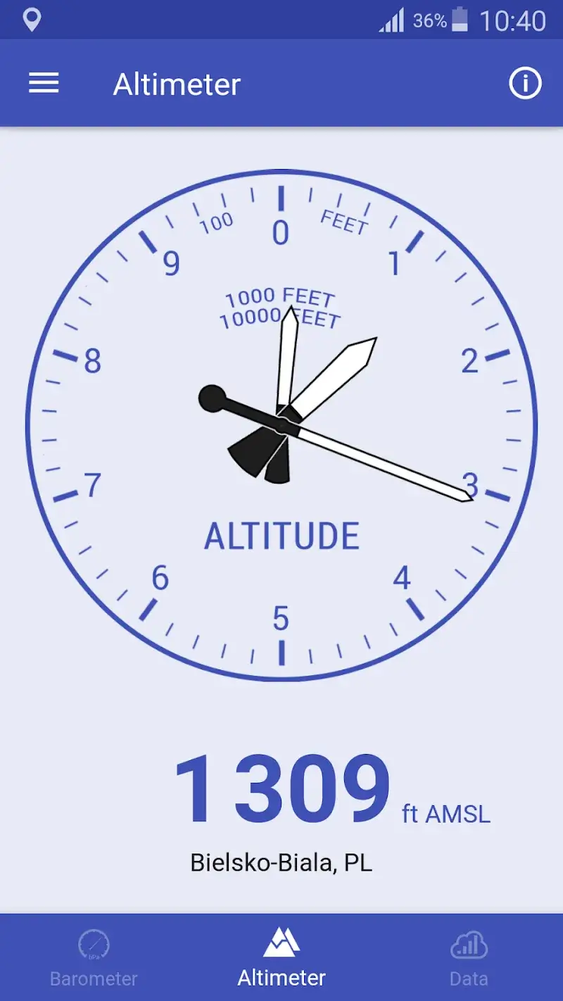 Capture d'écran Baromètre & Altimètre 3