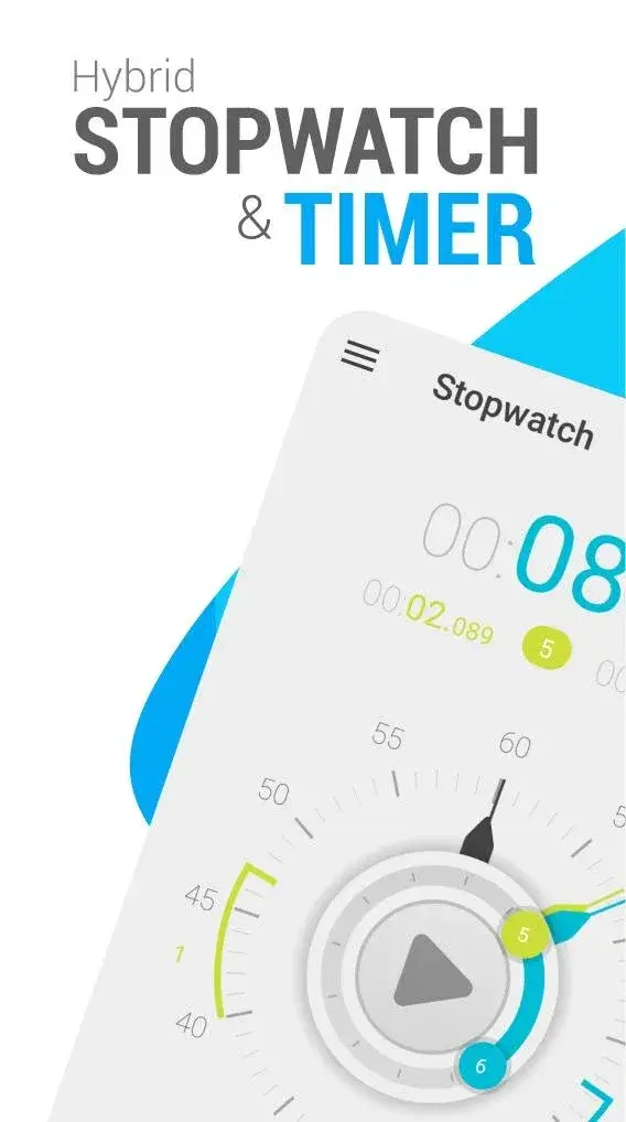 Hybrid Stopwatch and Timer Screenshot 1