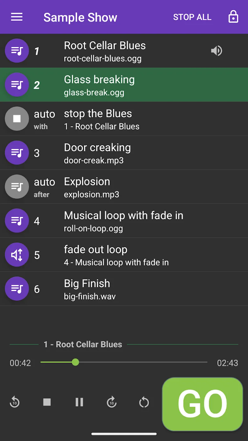 Tangkapan layar Audio Cues 5
