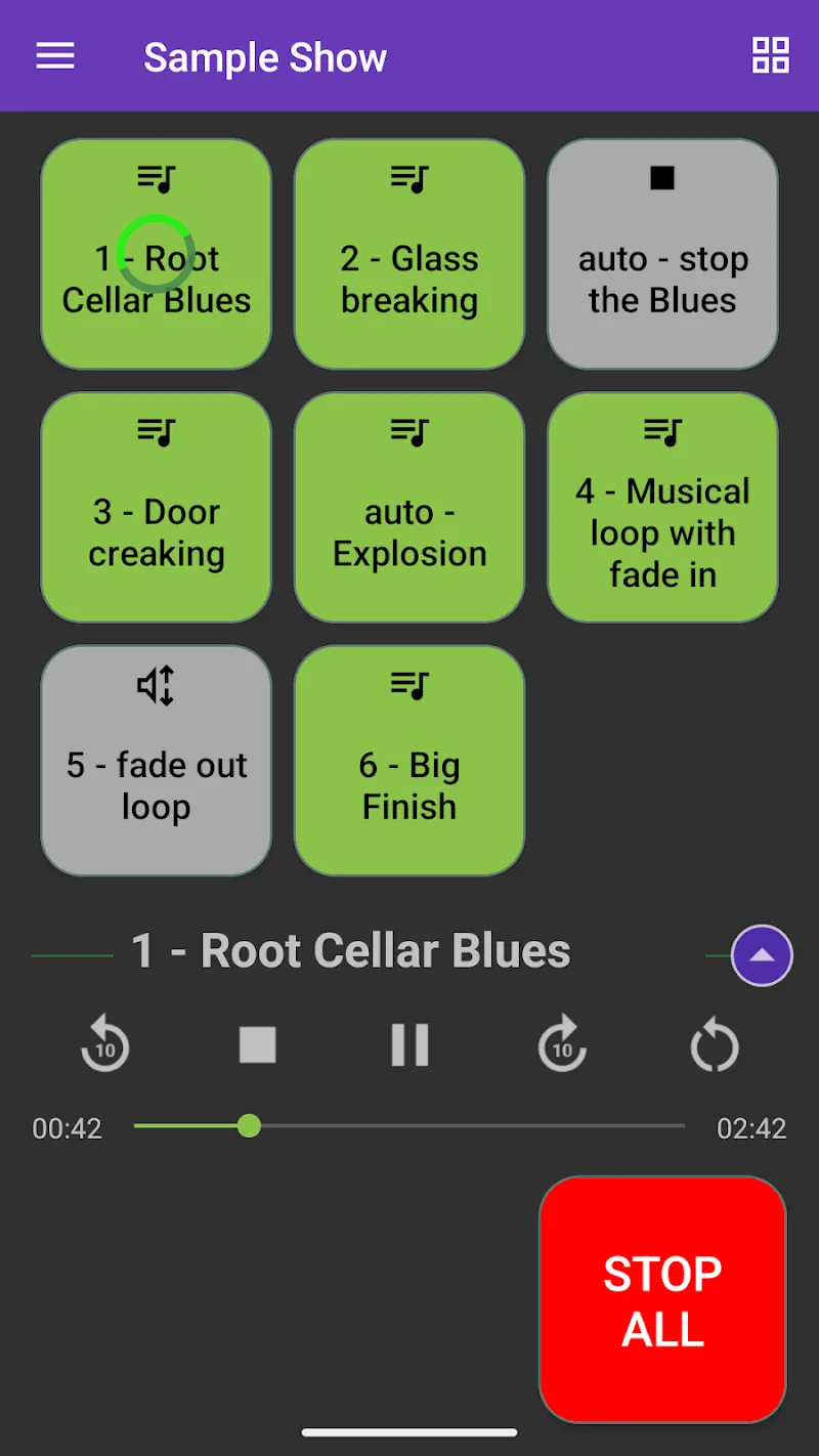 Tangkapan layar Audio Cues 2
