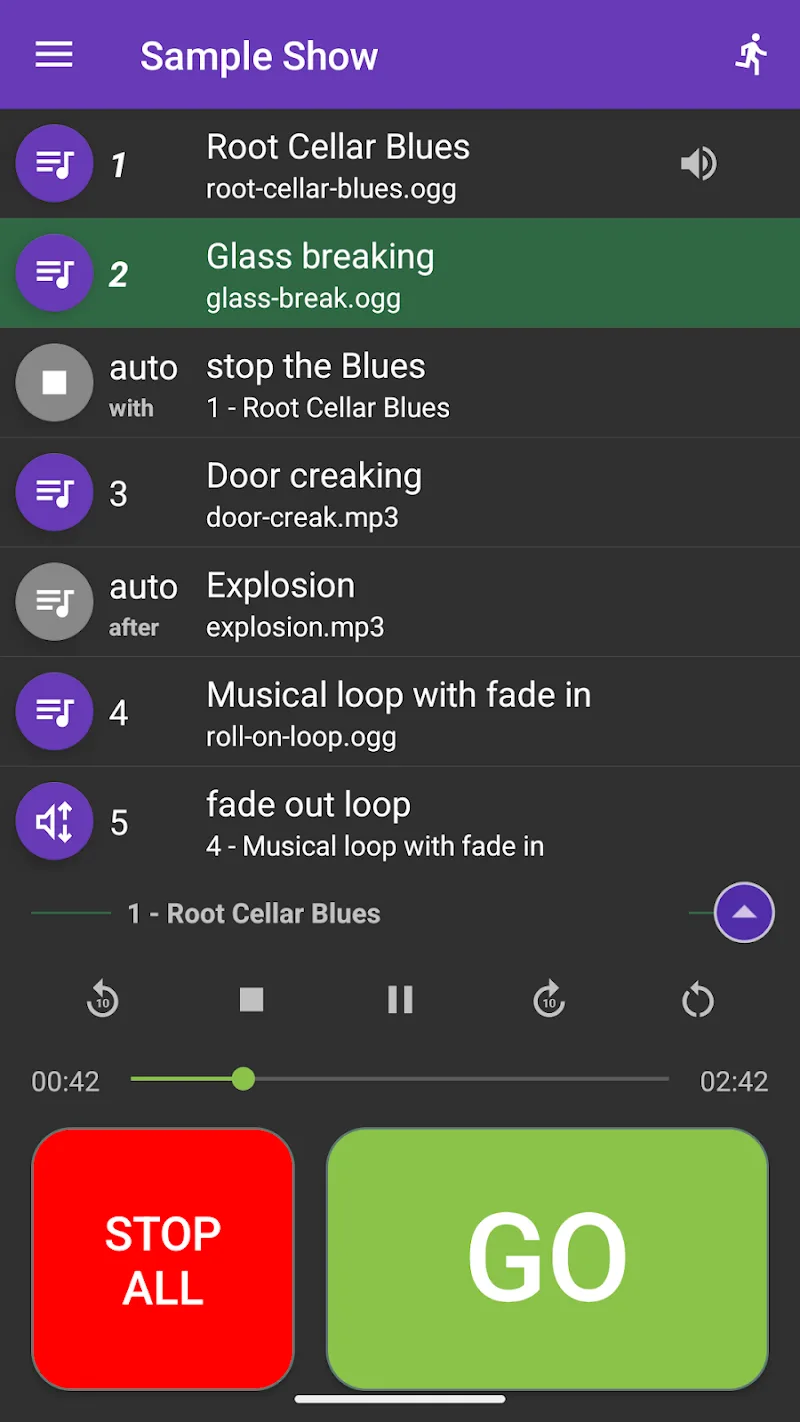 Tangkapan layar Audio Cues 4