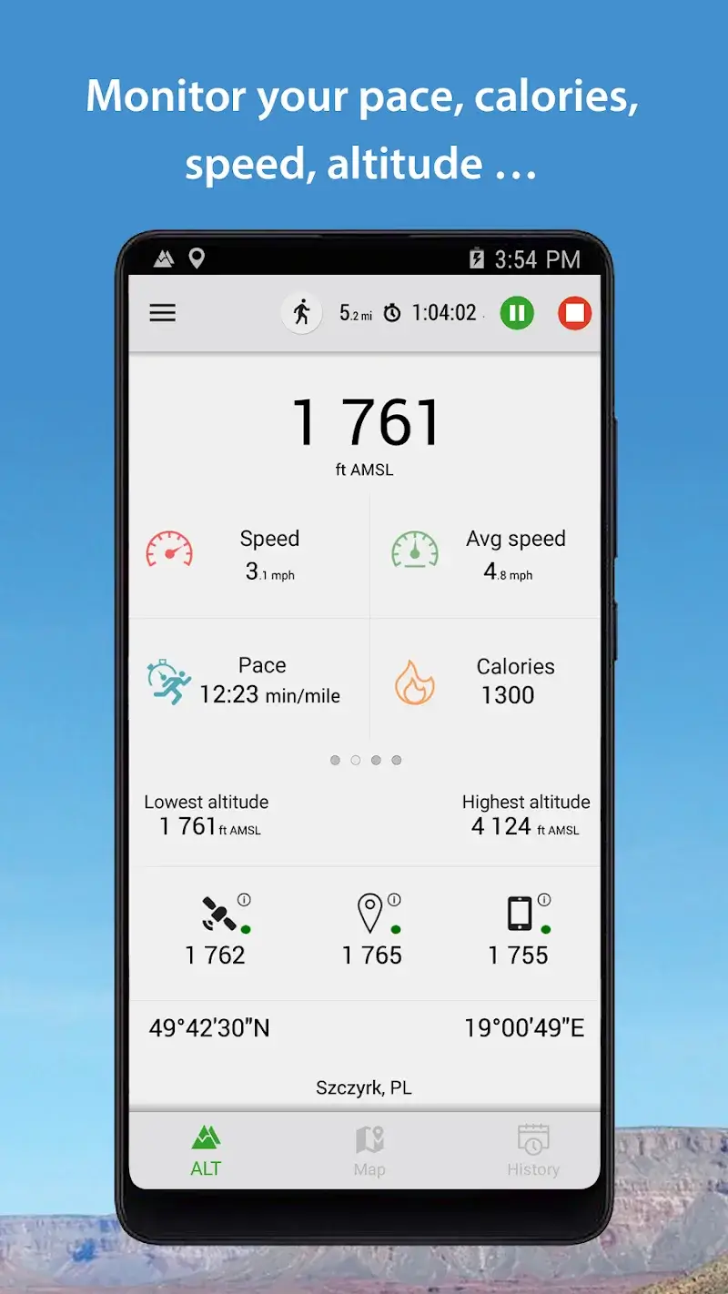 Tangkapan layar Altimeter 3