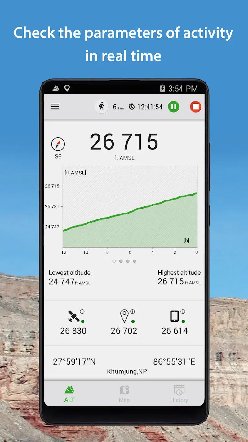 Tangkapan layar Altimeter 1