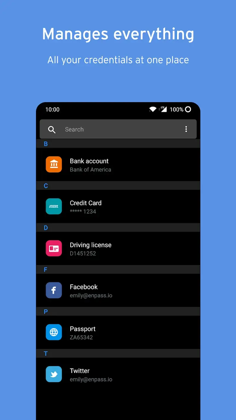 Captura de tela 2 do Enpass Password Manager