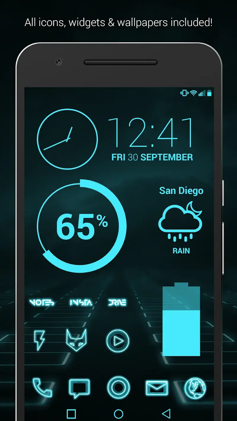Captura de pantalla 2 de The Grid Pro - Icon Pack