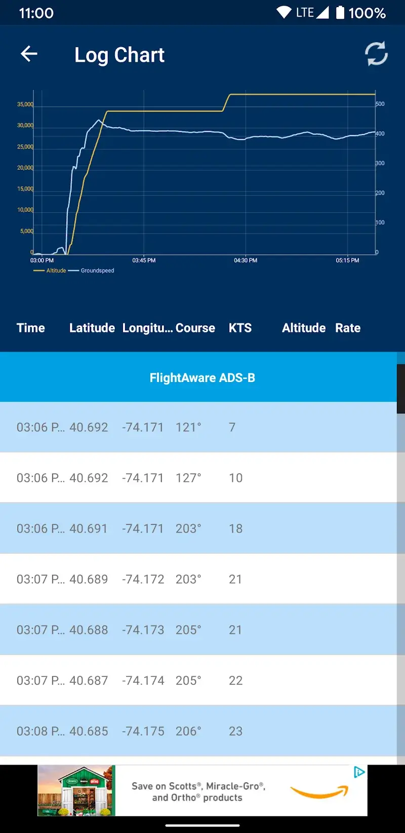Captura de pantalla de FlightAware Flight Tracker 4
