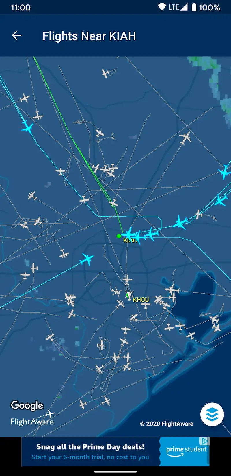 Captura de pantalla de FlightAware Flight Tracker 6