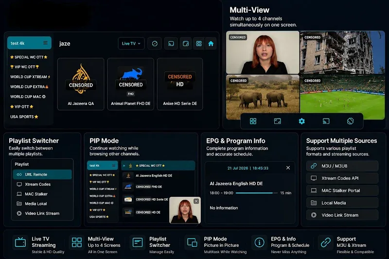 IPTV MPD Player app preview 2