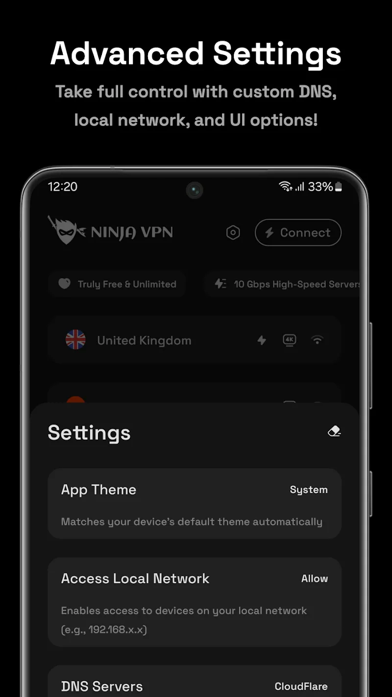 Tangkap Layar Ninja VPN 3