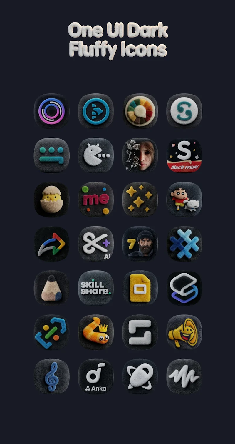OneUi Dark Fluffy Icons screenshot 6