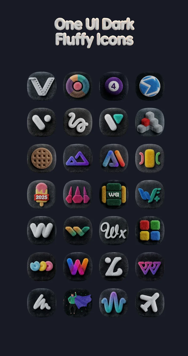 OneUi Dark Fluffy Icons screenshot 5