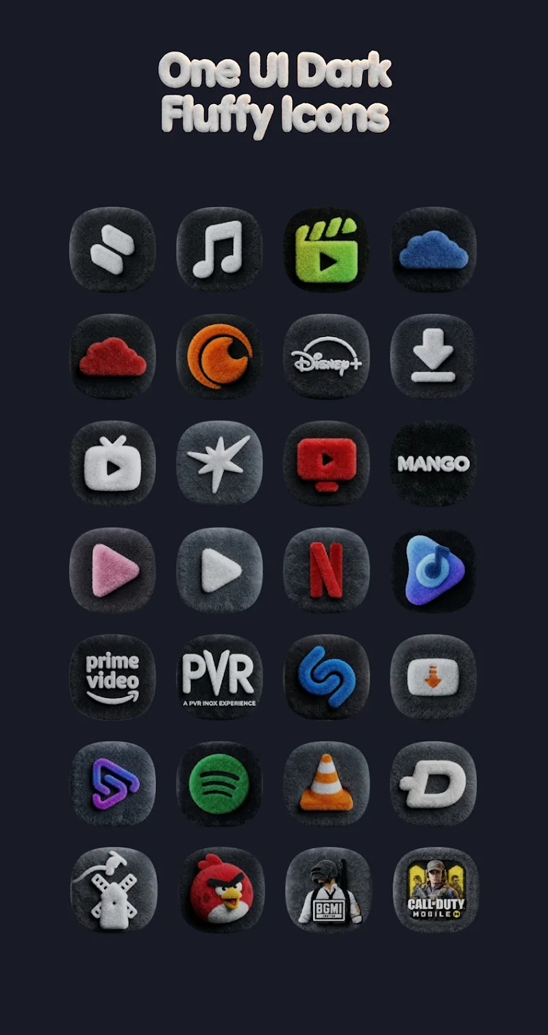 OneUi Dark Fluffy Icons screenshot 2
