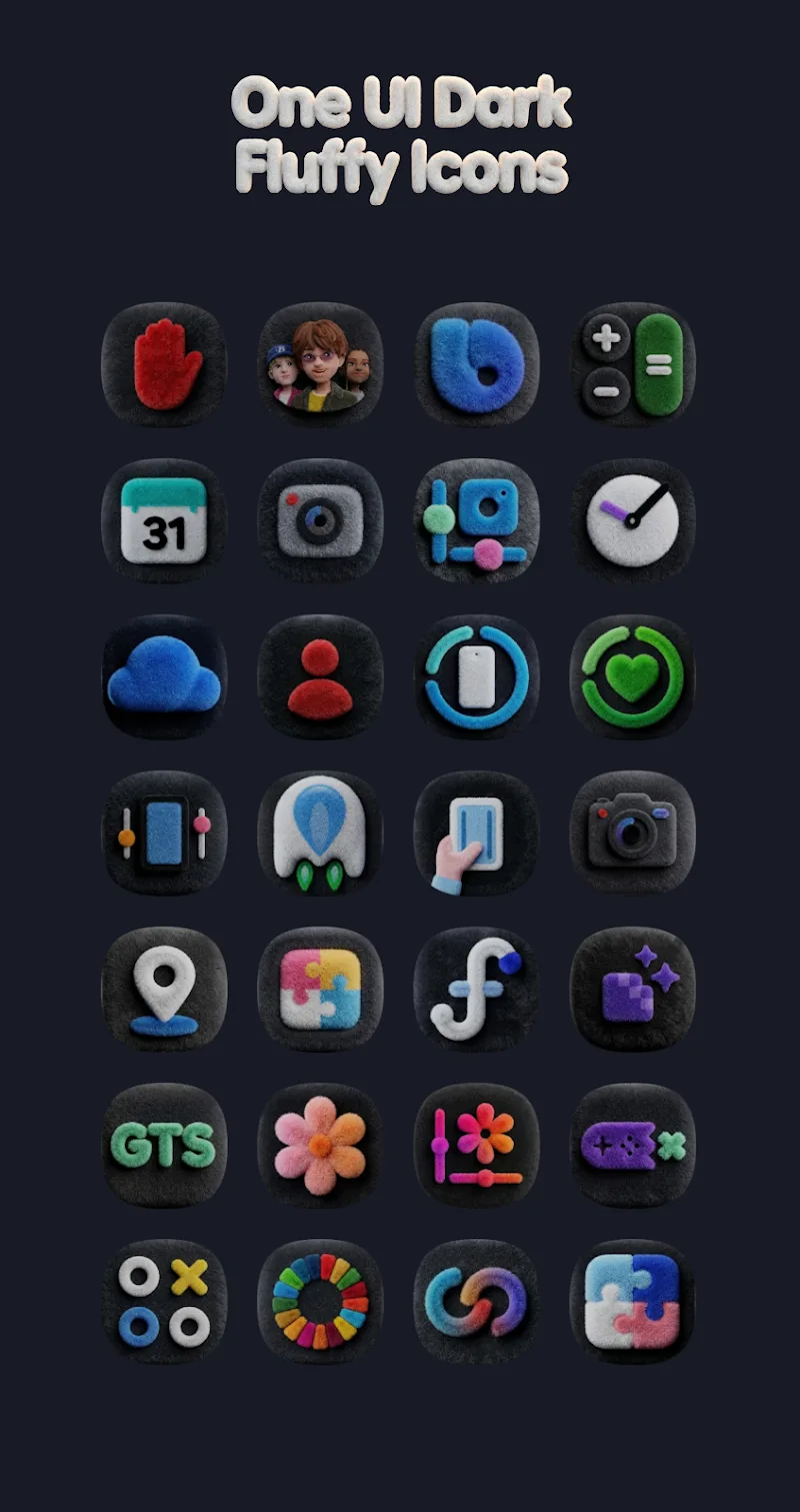 OneUi Dark Fluffy Icons screenshot 3