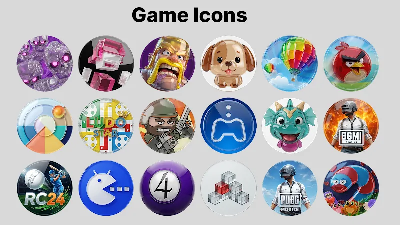 Скриншот экрана OneUi Glossy Icons 4